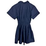 J.Crew  Elena Mini Shirt dress in Cotton Poplin Navy Blue Size 0 NWT Photo 7
