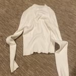 Divided White Ribbed Long Sleeve Bodysuit Photo 1