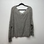 Free People Alana Sweater Womens Large Off Shoulder Slouchy Linen Cotton Boho Photo 6