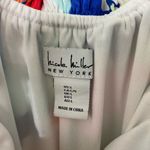 Nicole Miller NWOT New York women’s white multicolor bright floral maxi dress L Photo 3