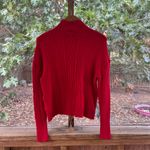 Ralph Lauren Lauren  Women's Red Cable Knit Mock Neck Sweater Size L Photo 1
