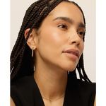 Boutique Solitaire Curb Chain Drop Earrings | Yellow Gold Filled Photo 5