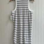 Old Navy  Fitted Striped Sleeveless Rib-Knit Mini Dress in White Navy Size L Tall Photo 6