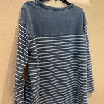 Jane and Delancey  Blue and White Striped Long Sleeve Top Photo 4