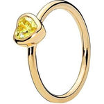 Pandora  18k over silver Cz Radiant heart ring - retired Photo 0