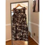 ALYX Leopard Print Sleeveless Sheath Dress‎ / Cocktail Dress Women's Size 14 Brown Photo 1
