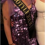 Purple Sequin Dress Size M Photo 1