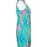 Lilly Pulitzer MacFarlane Gold Lace Multi Lilly Lounge Shift Dress sz 6 Photo 2