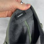 EXPRESS NWT High Waisted Vegan Leather Wide Leg Cargo Pants Raw Hem Green 00 Photo 6