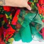 Minuet Floral Silk Organza Mini Dress Prom Homecoming Barbiecore Valentines Photo 6