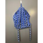 El Paso Saddleblanket Woven Cotton Backpack Blue Ikat Stripe Boho Southwestern Photo 4