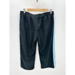 Nike Black Blue Side Stripe Polyester Windbreaker Capri Pants Women Size Medium Photo 1
