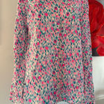 Lilly Pulitzer  Sea View 100% Linen Shirt Blouse Top  - L Large Photo 0