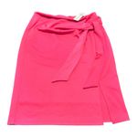 Kate Kasin Women's Hot Pink Tie Waist Midi Skirt with Slit Photo 1