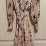 SheIn Floral Print Maxi Dress Medium Long Sleeve High Neck Modest Cottagecore Photo 0