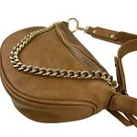 Antik Kraft Gold Chain Accent Convertible Sling Half Moon Crossbody Bag Vegan Photo 15