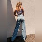 Free People We the Free Astoria Wide Leg Baggy Jeans in Seafoam Photo 3