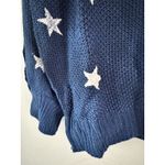 Umgee NWT Blue Loose Knit Star Print Oversized Sweater Women’s Size Small Photo 3