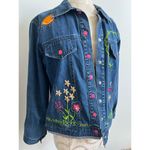 I Love Jesus Embroidered Denim Jean Jacket Medium Blue Photo 1