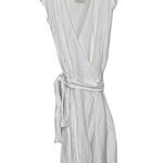 Lucky Brand Lucky‎ Brand Wrap Dress Size Small White Linen Blend Side Tie Womens New Photo 0