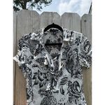 Laundry by Shelli Segal Laundry by Shelli‎ Segal Womens Size Small Black White Short sleeve top Silk Photo 2