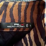 RLX Ralph Lauren Womens Large 1/4 Zip Pullover Top Animal Print Long Sleeve Golf Black Photo 10