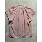 Velvet Heart Pink Tencel Flutter Sleeve Tie Neck Button Front Blouse Shirt M Photo 6