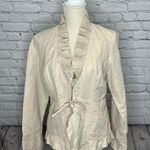 Think tank beige shimmer jacket size small Photo 0