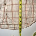 Carhartt Loose Fit 100% Cotton Cream Button Down Plaid Shirt Photo 7