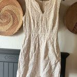 Banana Republic ☀️ Neutral/cream  animal print linen dress Photo 0