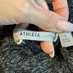 Athleta Malaga Dress Long Sleeve Ruched Sides Heathered Gray Black Womens S Photo 12