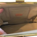 J.Crew Gold Leather Clutch Glam Handbag Evening bag Holiday Purse Christmas NYE Photo 13