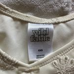 Wild Fable Cream Embroidered Bikini Bottom Photo 1