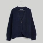 Madewell Deep Indigo Shirttail Cardigan Sweater Photo 3