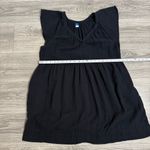 Old Navy Women Black Gathered Loungewear V-Neck Dress Size L 100% Cotton Photo 12