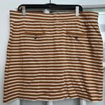 J.Crew Knit Mini Skirt Stripe Natural Gigi Pockets Cotton Women’s Plus Size XXL Photo 10