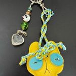 Adorable Yellow Animal Plush Cushion with Panda Beads FOB Bag Charm Photo 0
