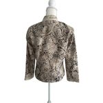 CHICOS 100% Silk Paisley Swirl Beige Jacket Size Chicos 0 US S 4 Photo 1