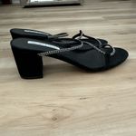 Chelsea and Violet  Black and Silver Sandal Heel Size 9 Photo 2