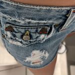 True Religion  women size 27 raw hem Jean shorts 100% cotton Photo 3