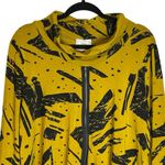 Chalet Et Ceci Zipper Front Olive Green Black Abstract Print Tunic Mock Neck XL Photo 1