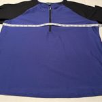 Ralph Lauren Lauren  Womens‎ SZ 2X Blue Black Quarter Zip Waffle Knit Stretch Top Photo 7