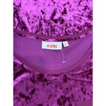 NEW Evri Top 1X Stretch Crushed Velvet Pocket Tee Shirt Magenta Pink Blouse Plus Photo 5