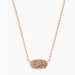 Kendra Scott Elisa Rose Gold Drusy Necklace Photo 0