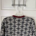 Vintage Cambridge Dry Goods Wool Fair Isle Red Black Cardigan Sweater Size M Photo 3