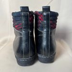 Clarks Size 12N Whistle Bea Black Leather Quilted Plaid Lace up zip Ankle Boots Photo 3