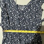 American Eagle  Women's Blue White Ditzy Print Cap Sleeve V-Neck Jumpsuit Small Photo 8