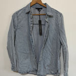 Jane and Delancey Light Blue Denim Shirt NWT Photo 0