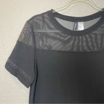 H&M  DIVIDED Black Mesh Panel T-Shirt Dress Size 10 Photo 1