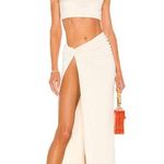 Camila Coelho Fellie Crop Top & Claire Midi Skirt Set Cream Women's Size Medium Photo 0